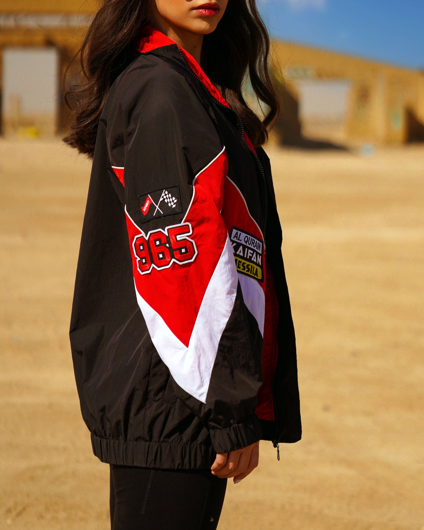 KND racing oversized patched full zip jacket