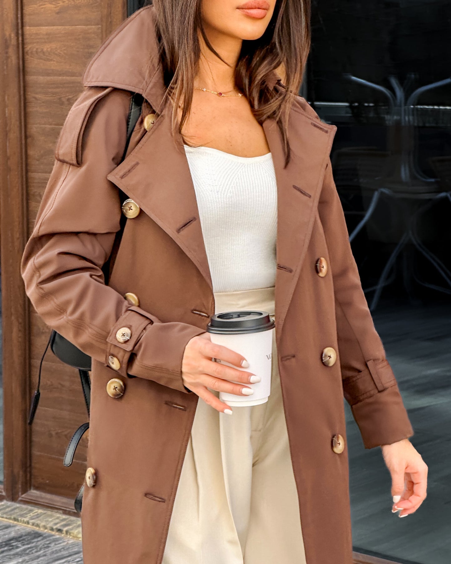 Espresso Signature Trench Coat