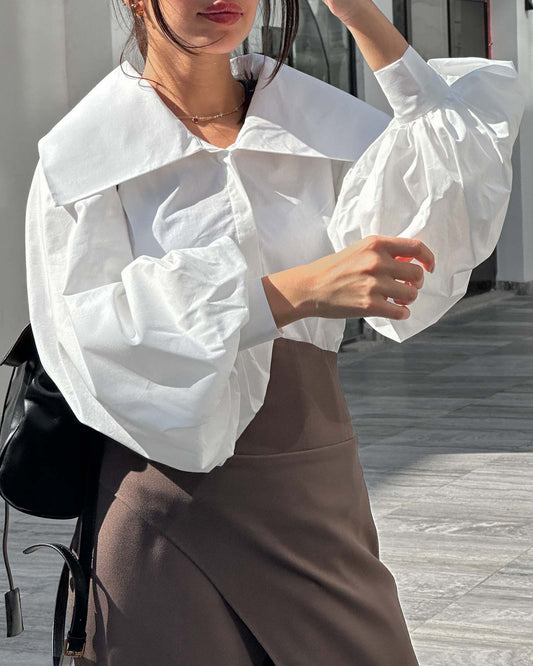 Modern Grace Fitted Button-Up Shirt