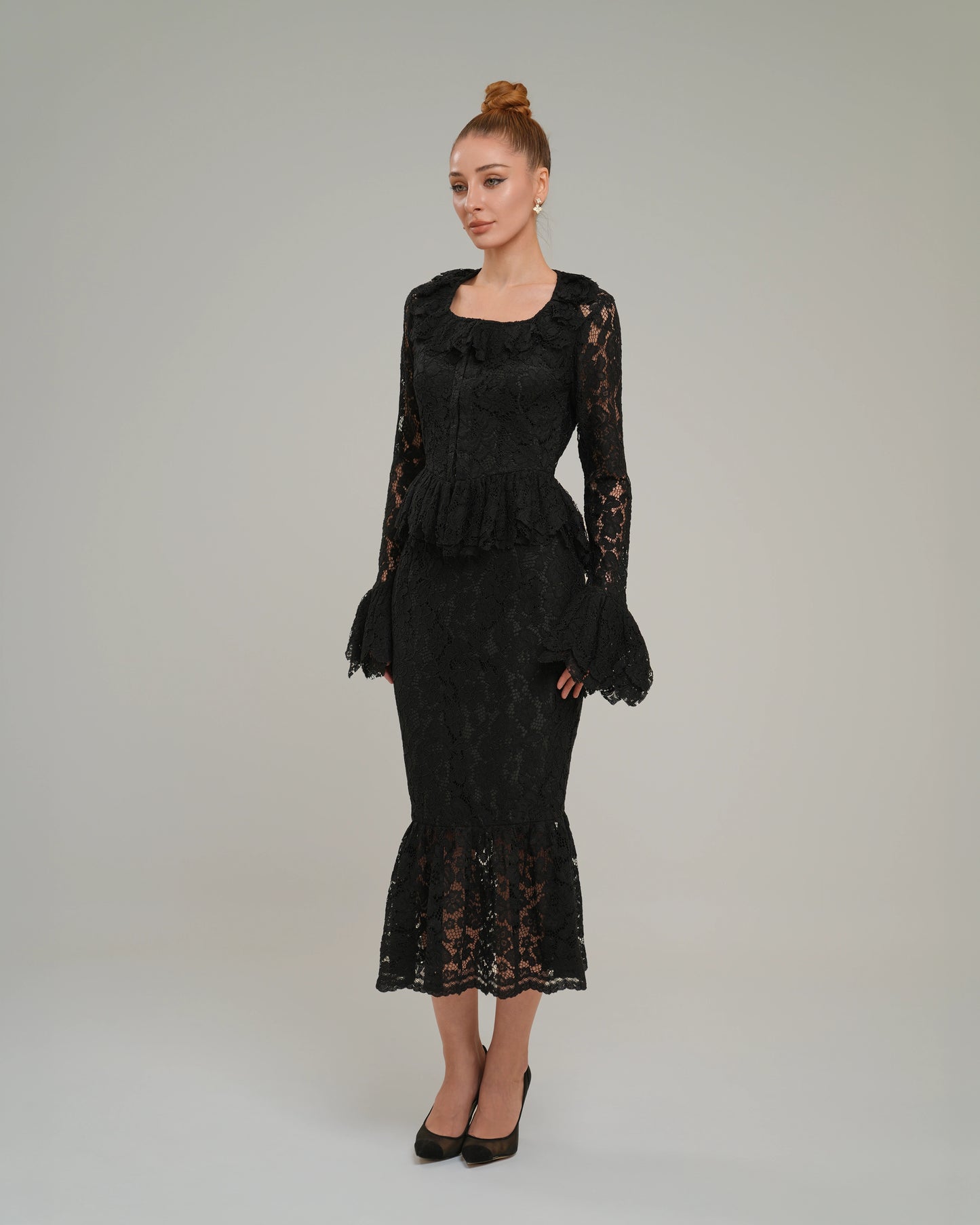 Noir Éloise Lace Set