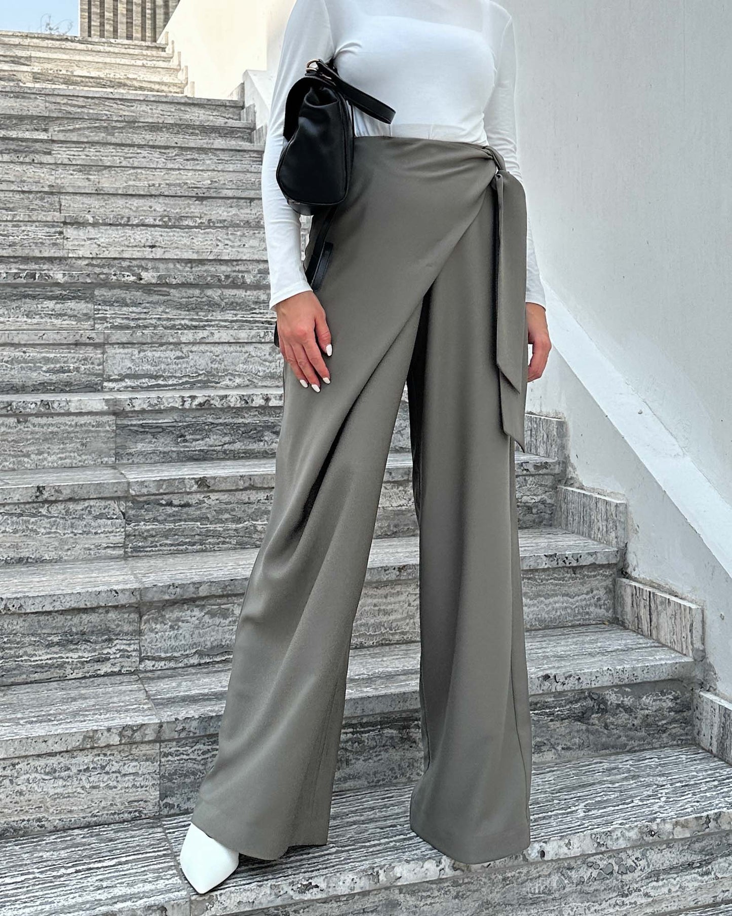 Slate Wrap Trousers