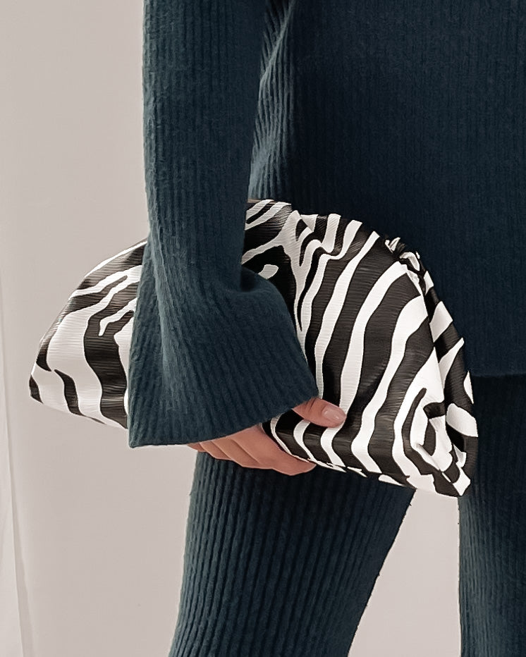 Zebra print pouch