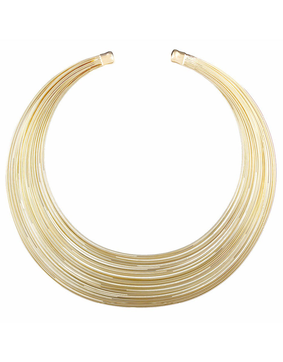 Gold Tone Layered Elegance Choker