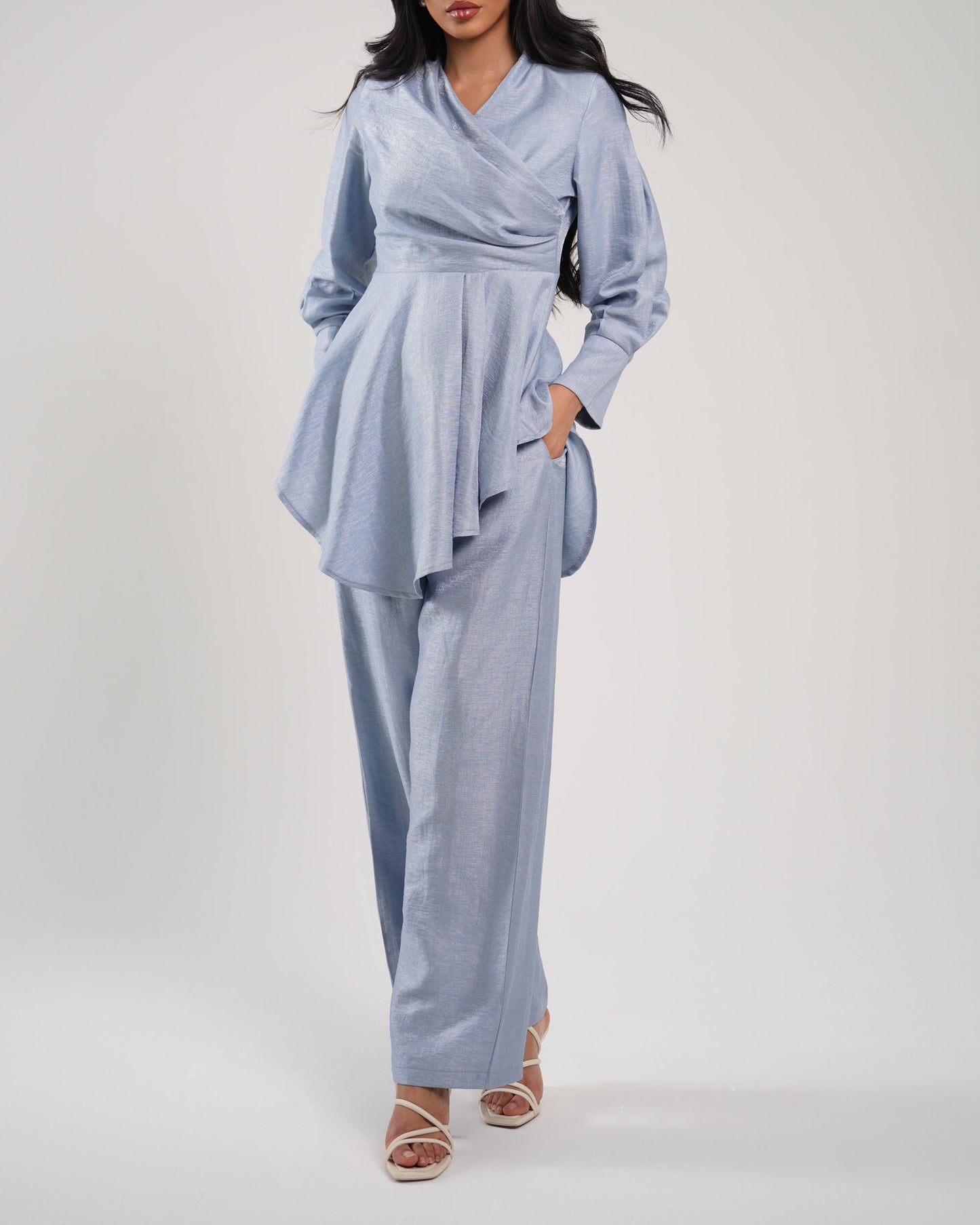 Cerulean wide leg trousers
