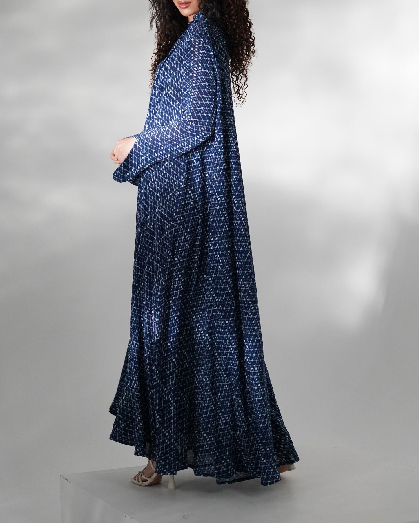 Chic Ramadan Blue Print Dress