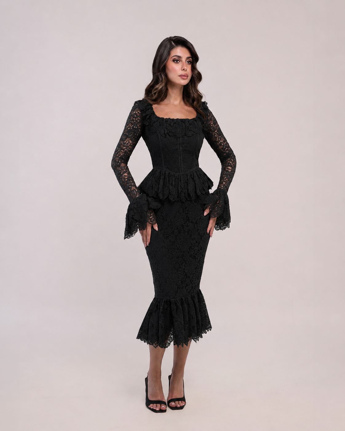 Noir Éloise Lace Set