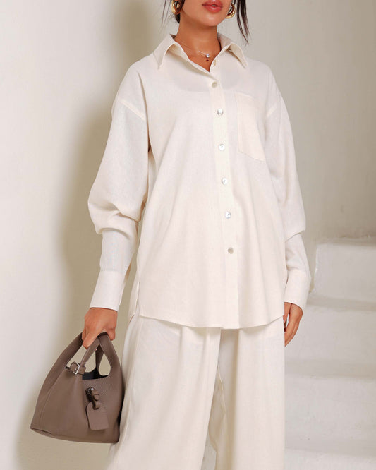 Ivory Aura Linen Shirt