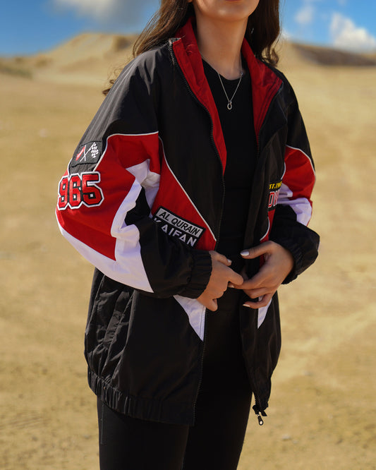 KND racing oversized patched full zip jacket