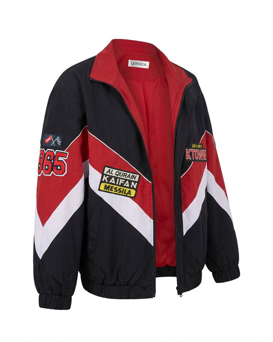 KND racing oversized patched full zip jacket