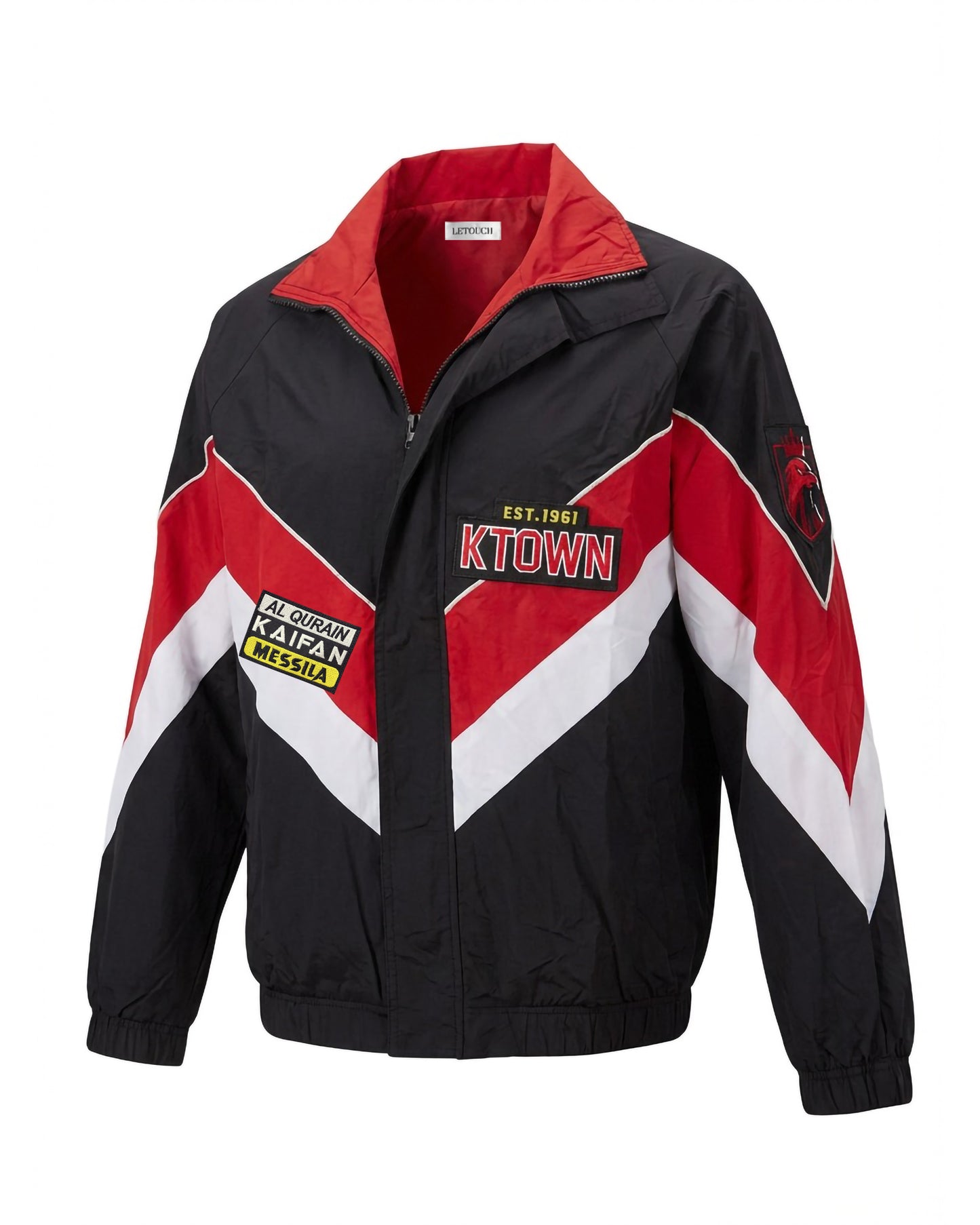 KND racing oversized patched full zip jacket