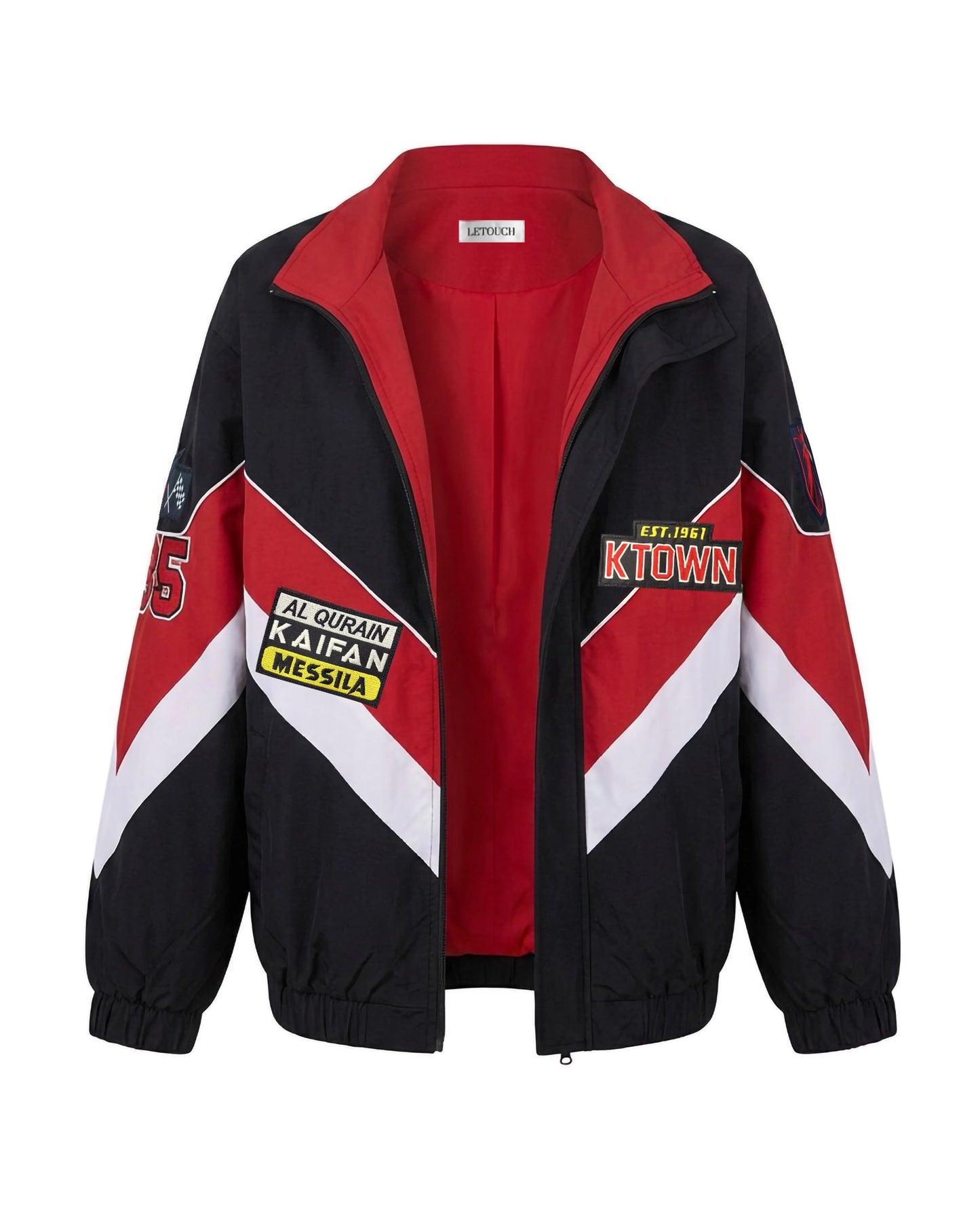 KND racing oversized patched full zip jacket