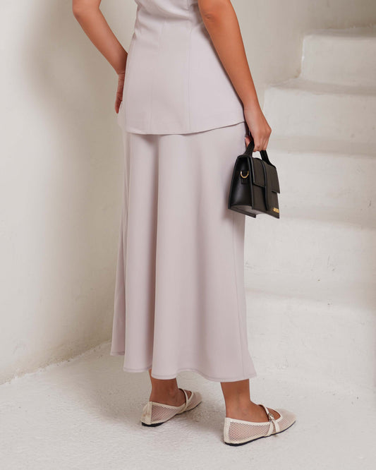 Lunar Grey Bias Cut Skirt