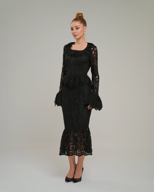 Noir Éloise Lace Set