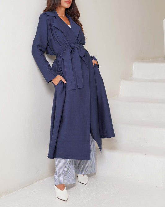 Sovereign Blue Wrap Trench