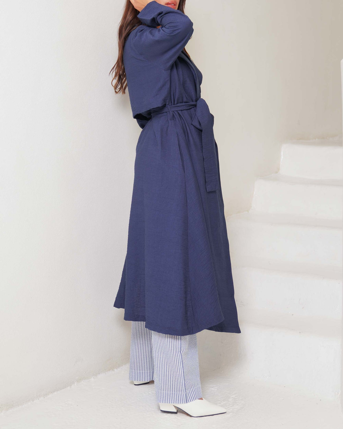 Sovereign Blue Wrap Trench
