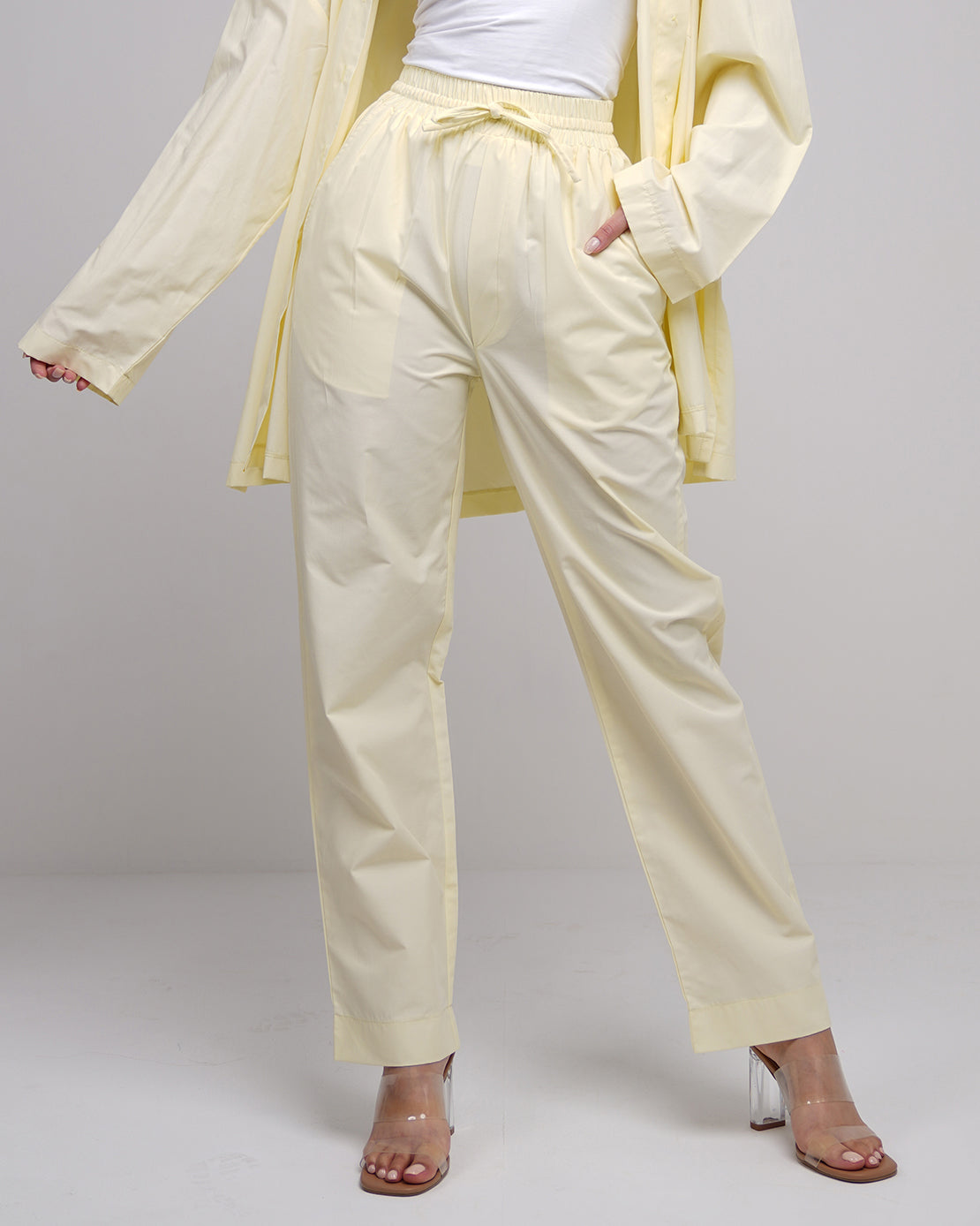 Pina colada straight legs trousers