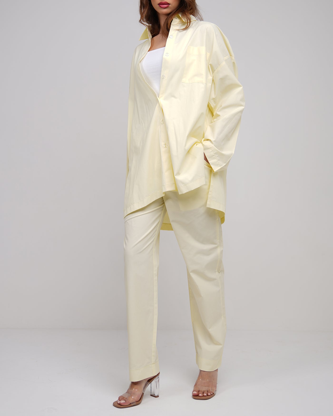 Pina colada straight legs trousers