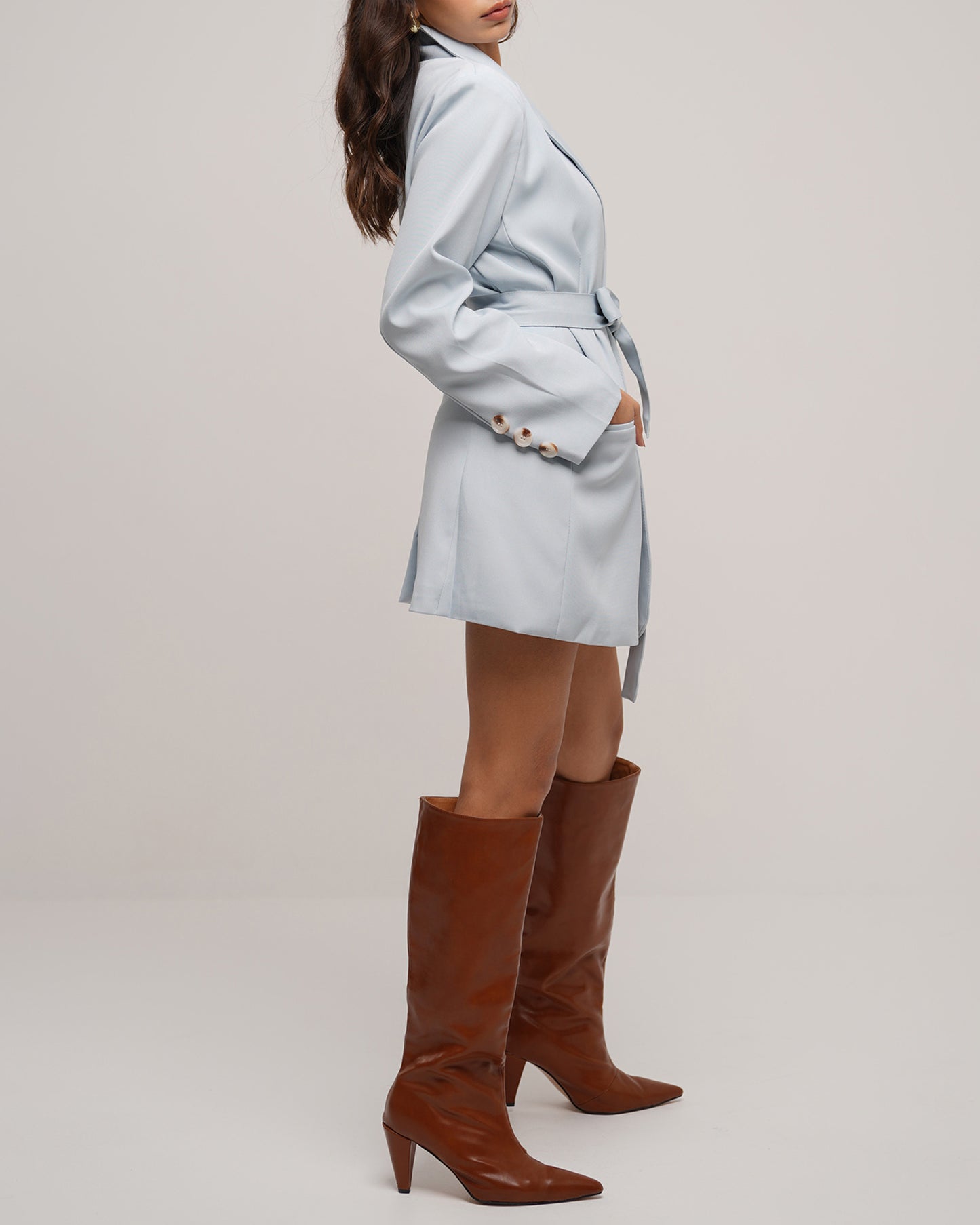 Country air oversized fit blazer with defined shoulders
