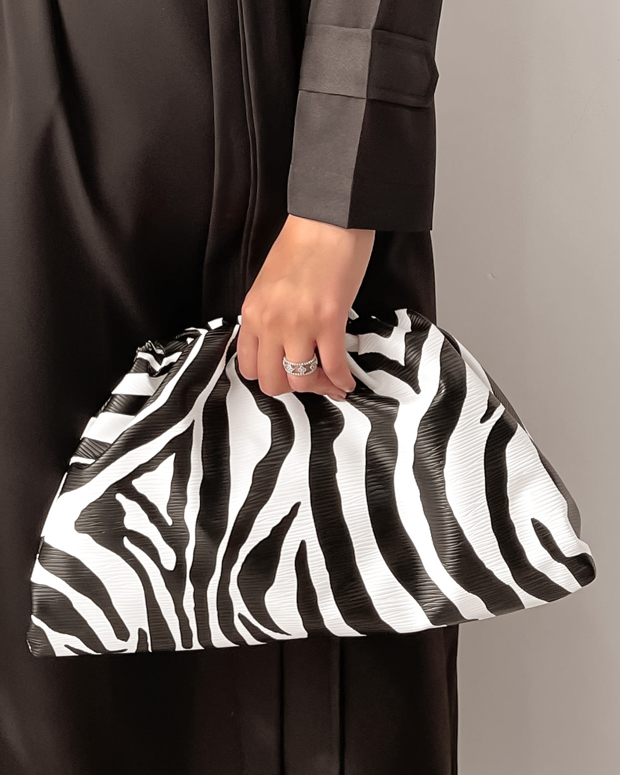 Zebra print pouch